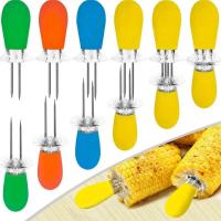 Cuchara De Acero Inoxidable Para Maíz Con Mango De Goma Herramientas De Cocina Para Barbacoa Y Fiestas Utensilios Accesorios - details 0