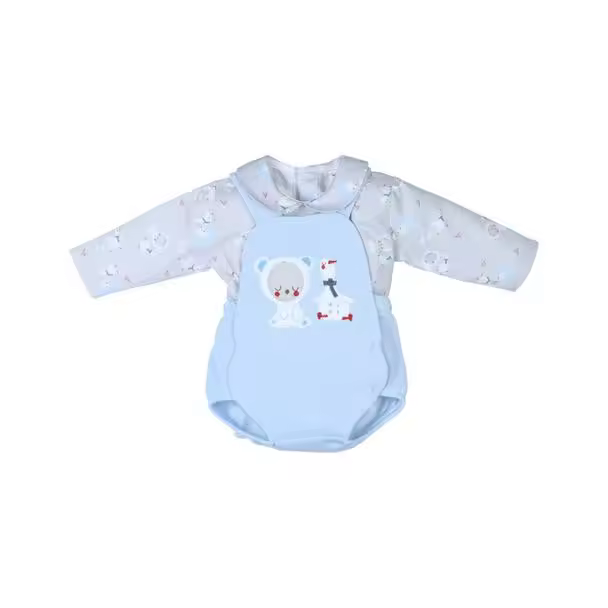 Conjunto de 2 piezas con peto para bebé niño-31768-Tony Bambino - 1