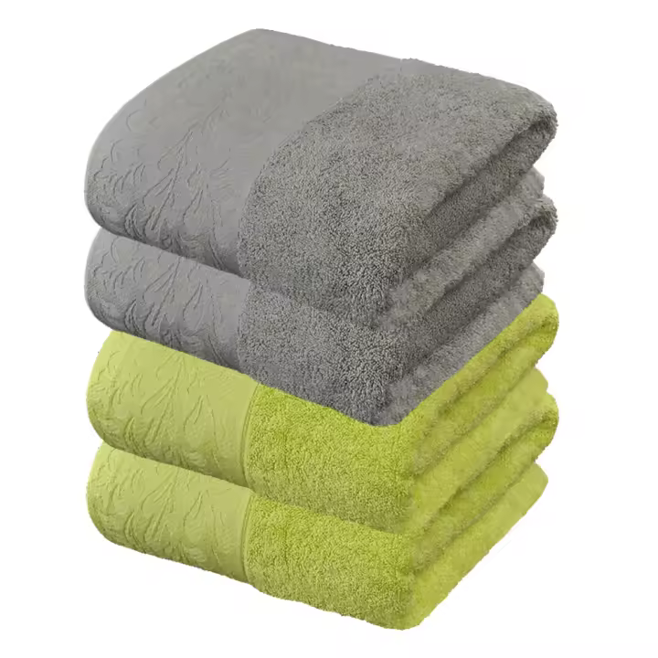 Toalla de Mano Verde - 100% Algodón - Colores Variados - Tamaño 29 X 13 - Paquete de 4 - 1
