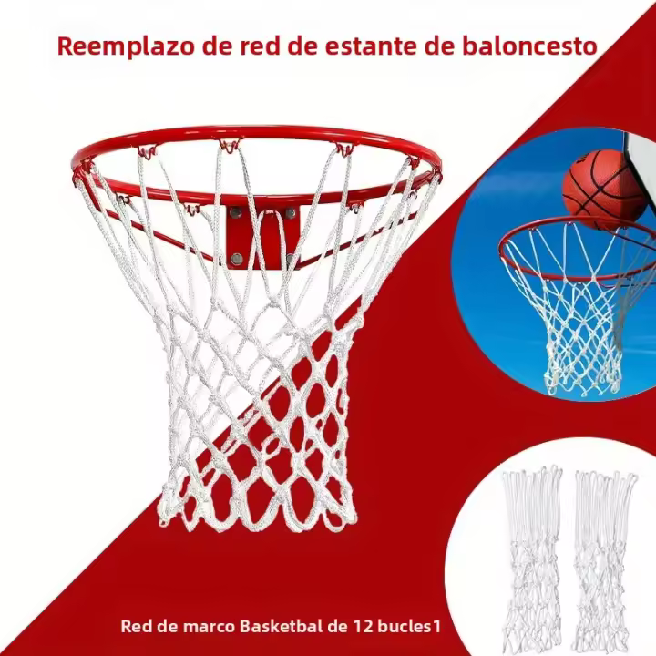 Red De Baloncesto Resistente Con 12 Bucles Reemplazo Para Red De Baloncesto Al Aire Libre Red Detachable De Alta Calidad - 1