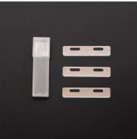 Kit De Herramientas De Corte Para Cuero Metálico Y Cuero Con 3 Hojas De Repuesto 4 Piezas Herramienta De Beveler De Seguridad Para DIY Negro/Cobre - details 2