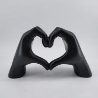 Escultura De Mano Y Corazón Dorado Para Sala De Estar Dormitorio Estilo Clásico Posmodernista Adorno Único Para Mujeres - details 3