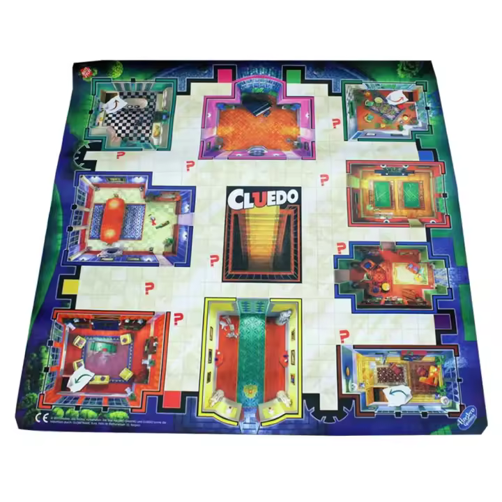 Hasbro Gaming Club Junior XL - Alfombra de juego Cluedo  (61 x 61 cm, versión alemana) - 1