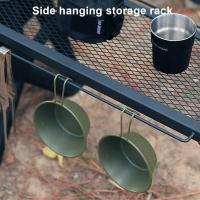 Mesa Plegable Multifuncional Para Exteriores Mesa De Red Plegable Para Camping Y Picnic BBQ Con Soporte De Almacenamiento De Hierro Color Negro Kaki Verde - details 17