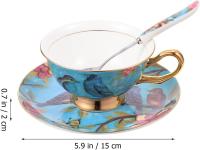 &; Taza de Porcelana de café con platillo y Cazo de Cerámica Espresso Cappuccino Mocha Taza de té Leche Taza de Agua Potable - details 0