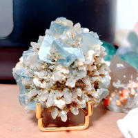 Soporte De Exposición De Mineral De Metal Para Gemas Decoración Del Hogar Fósiles Piedras Geode Stand De Mineral - details 1