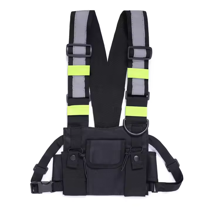 Rig De Pecho Exterior Bolsa De Almacenamiento Para Radio De Dos Maneras Accesorios De Caza Funda De Cinturón EDC Porta Walkie Talkie Bolsa De Mochila De Nylon - 1