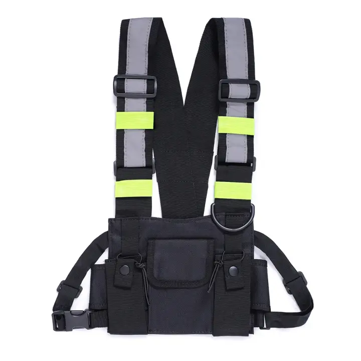 Rig De Pecho Exterior Bolsa De Almacenamiento Para Radio De Dos Maneras Accesorios De Caza Funda De Cinturón EDC Porta Walkie Talkie Bolsa De Mochila De Nylon - 1