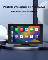 Pantalla Táctil Inteligente Universal 7 Pulgadas Android Auto CarPlay Inalámbrico Radio Multimedia Video Player FM AUX BT MirrorLink Para Coche - details 1