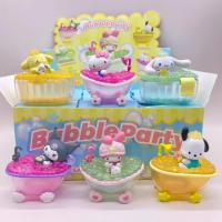 6pcs Serie De Fiestas De Burbujas Sanrio Figuras De Modelos Kawaii De Hello Kitty My Melody Kuromi Juguete De Decoración De Caja Sorpresa De Dibujos Animados Para Adolescentes Y Adultos - details 4