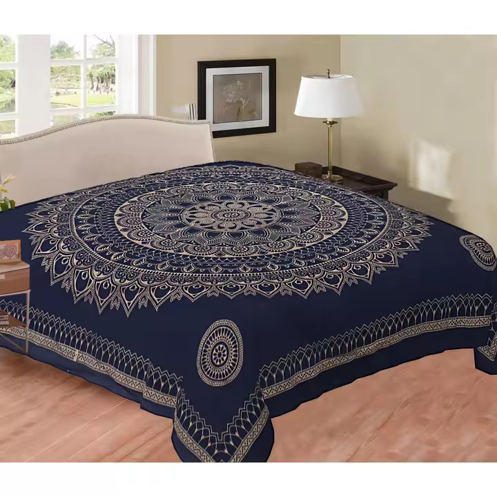 Printex-Tapiz with Estilo de Mandala Indio-220x240 cm- Pareo Manta Picnic,Yoga, Antiarena, Multiusos, Decoracion Cocina, Toalla de Playa - 1
