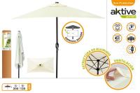 Aktive 53879 - Sombrilla rectangular para balcón, Parasol terraza, Sombrilla rectangular, Sombrilla terraza jardín, 200x120 cm, color crema, mástil aluminio CALIDAD DE CONFIANZA OFICIAL GARANTIZADO - details 0