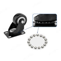 Ruedas De Silla Para Muebles 4pcs Conjunto De Rodillos Negros Para Carro De Plataforma Y Asiento Pesado Accesorio Doméstico - details 4