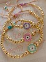 Pulsera De Moda Con Ojo Maléfico Para Mujer KKBEAD Plata Pura 18K Impermeable Hecha a Mano Regalo Ideal Para Fiesta Aniversario Boda - details 0