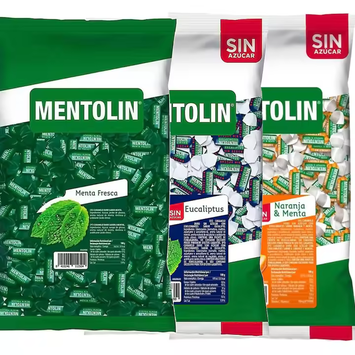 MENTOLIN PACK  3 Kg caramelos duros Menta Fresca & Eucaliptus & Naranja - 1
