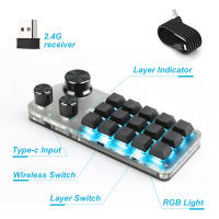 Teclado Mecánico RGB Programable Macro DIY Con 3 Modos De Conexión 2.4G/Bluetooth/USB Para Gaming Y Photoshop Ai Teclado Mini Sin Soporte Para Codo - details 1