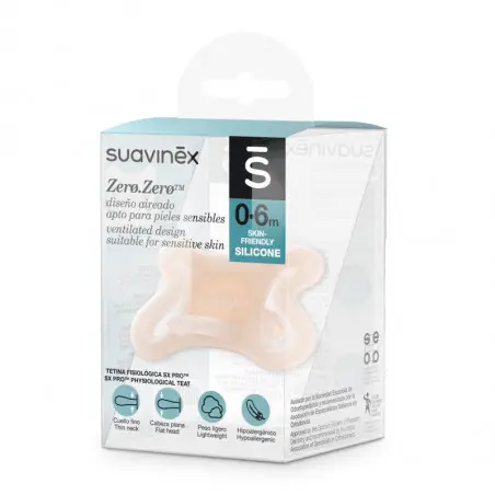 Chupete Zero.Zero Fisiológico para Bebés 0 a 6 Meses - Suavinex - 1