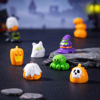 9Pcs Decoraciones De Halloween 3D Calabaza Fantasma Para Jardín De Hadas Muebles Artesanías Para Scrapbook Accesorios Para Casa Y Muñecas - details 2