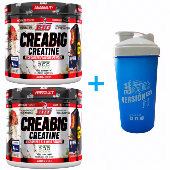 PACK CREABIG 200MESH (2X250G) BLOOD COLA - Big + mezclador regalo  Sin azúcares  Máxima calidad  Deliciosos sabores - 1