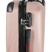 Juego de 3 Maletas Rígidas de Plástico ABS y 1 Neceser, Tamaños XL-L-M, Set Maletas Viaje con Ruedas de 360º Extraíbles, Cerradura de Combinación, Asas Laterales y Asa Telescópica - rosa - details 2