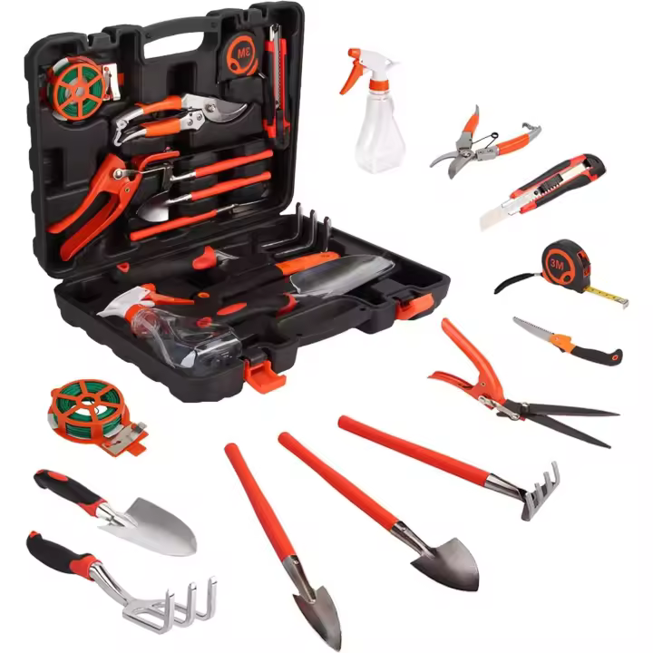 12 Pcs Stainless Steel Gardening Tools with Non-Slip Handle, Gardening Kit for Growing Vegetables and Flowers, Gift for Parents - 1
