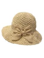 Sombrero De Paja Hecho a Mano Para Mujer Moda Verano Con Lazo Plegable Protección Solar Panamá Amplia De Pico Sombrilla Para Playa Y Uso Diario - details 10