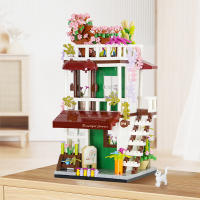 Bloques De Construcción Micro Ciudad Vistas Callejeras Tienda De Flores Y Café Para Niños Y Niñas Juguetes Educativos Regalos De Cumpleaños - details 27