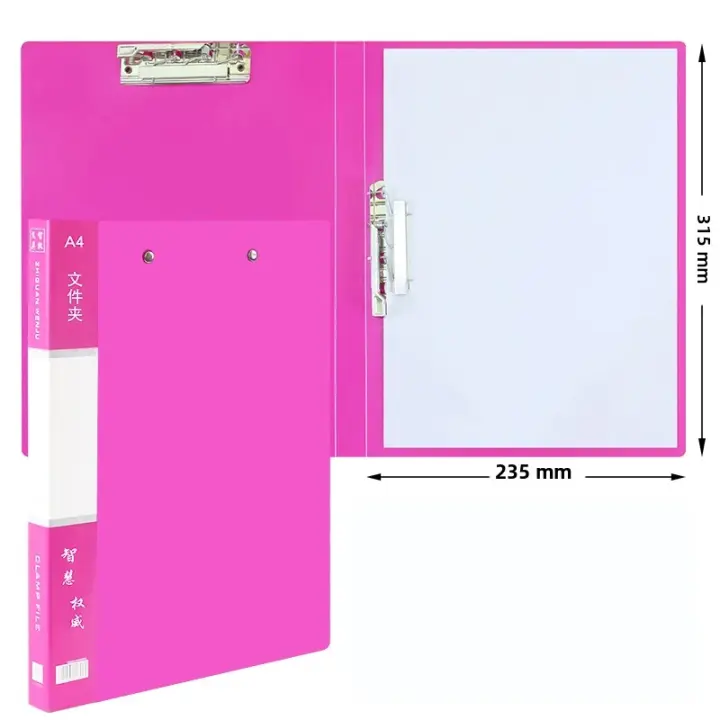 Carpeta De Archivo A4 Con Clip Doble Y Almacenamiento De Datos Para Estudiantes Carpeta De Papel Test De 235mm*310mm Material PP Color Variado - 1
