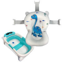 BATHBY Bañera Plegable para Bebés Recién Nacidos · Cojín Reductor con diseños de animales ·  Termómetro Integrado · Patas Antideslizantes · Tapón de Seguridad · Compacta y Segura · Varios Colores - details 1