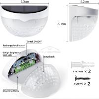 Lámpara Solar LED Para Valla Exterior Impermeable Luz De Pared Para Jardín Camino Terraza Decorativa Blanca Cálida Instalación Auto-contenida Fuente De Energía Solar - details 11