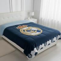 Real Madrid CF - Edredón Borrego Sedalina Aterciopelada Real Madrid CF Escudo Centrado Cama 90-105 Cm (180 x 260 Cm) Oficial - details 1