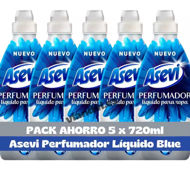 Asevi Perfumador Líquido para Lavadora Blue Pack Ahorro de 5 x 720ml (3,600l) - 1