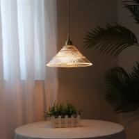 Lámpara Colgante De Vidrio Transparente LED Moderna Con Cordón Ajustable Hasta 150cm Para Decoración De Sala De Estar Y Dormitorio - details 5