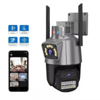 Cámara de Vigilancia IP para Seguridad con Enlace de Bola, 3MP, Audio Bidireccional, Visión Nocturna, Rotación Horizontal y Vertical, Alarma, Almacenamiento hasta 128GB, Monitoreo Remoto, Resistente a Rayos, Impermeable IP66 para Interior y Exterior - details 1