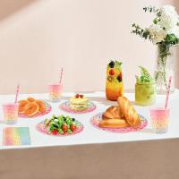 Juego de vajilla de Papel desechable colorido para vacaciones, banquetes, Hoteles, restaurantes, comida Occidental, Plato de Papel, Vaso de Papel, Cuchillo, TENEDOR, Cuchillo - details 3
