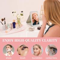 Espejo Maquillaje con Luz, Espejo Tocador con Luz Recargable, Espejo de Viaje Portátil Plegable con Iluminación de 3 Colores 1200mAh - details 1