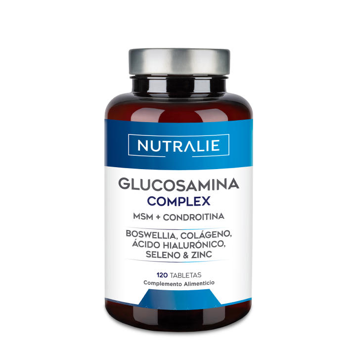 Glucosamina Condroitina y MSM Colágeno con Ácido Hialurónico, Boswelia, Selenio y Zinc - 120 Comprimidos Glucosamine Complex Nutralie