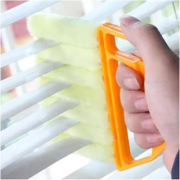 Wet Dry Venetian Window Blind Cleaner Brush with Ergonomic Handle for Dust Cleaning Shades Dirty Blinds Home Care Duster Sponge - 1