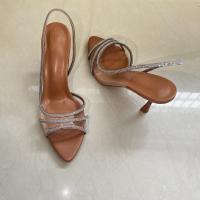 Sandalias De Transparencia Para Mujer Verano 2025 Con Tacón Alto Y Cadena De Diamantes Slingback Zapatos Sexys Para Fiesta Y Boda - details 4