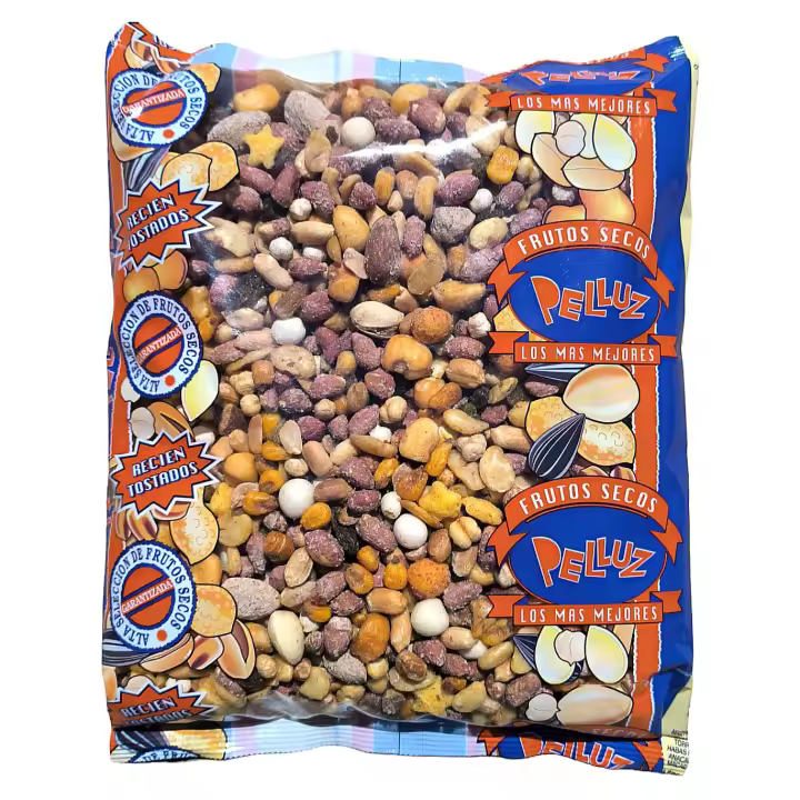 Mezcla de Frutos Secos Tostados Sal 1 Kg - Mix Tostado - Revuelto Tostado con sal - Pelluz - 1