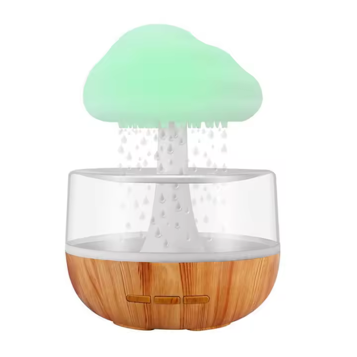 PORCHEDDU Humididiador de Luz de escritorio, lámpara de aromaterapia, difusor de sonido USB, Luz Nocturna colorida, decoración del Hogar, 7 Colores - 1