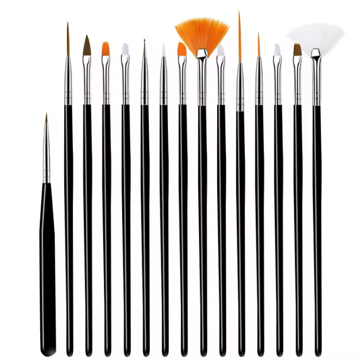 Set De Pinceles Para Arte De Uñas DUTRIEUX Combo Para Dibujar Pintar Y Grabar Con Cepillo Plano Para Gel De Acrílico Y Uñas UV Herramientas De Manicura - 1