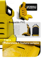 MODAUTO Semibaquet B,E Lambor Cuero Amarillo y negro/Respaldo Fibra Carbono,Semibaquet Deportivo,Adaptable para Coches,Ríeles Incluidos,para Coche y Simulador de Conducción - details 0