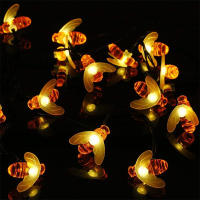 Luces De Cadena Solares De Abeja Lindas Para Decoración De Navidad Boda Fiesta Cumpleaños Exterior 100/50/20 LEDs Faeirys - details 1