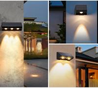 Luz Solar Exterior IP54 Impermeable Bombilla LED Automática Para Iluminación Nocturna Jardín Patio O Balcón Luz De Pared Contemporánea Solar Powered - details 12