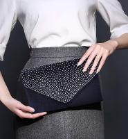Bolso de Fiesta Noche Mujer Embrague Cartera de Mano de Satén para Mujer Diamantes, Bolsa de Cadena del Monedero para Boda y Baile, Bolsas de Hombre - details 1