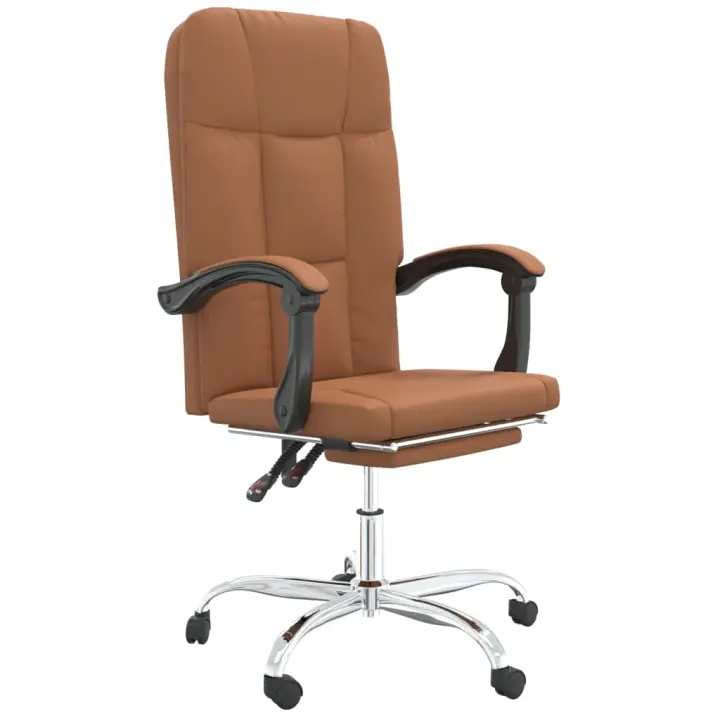 Silla de oficina reclinable de cuero sintético - 1