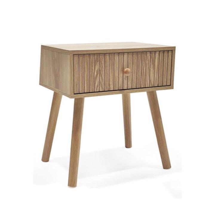 Mesita de Noche MOBLEKIT Diseño Nórdico/Industrial con Cajón o Puerta