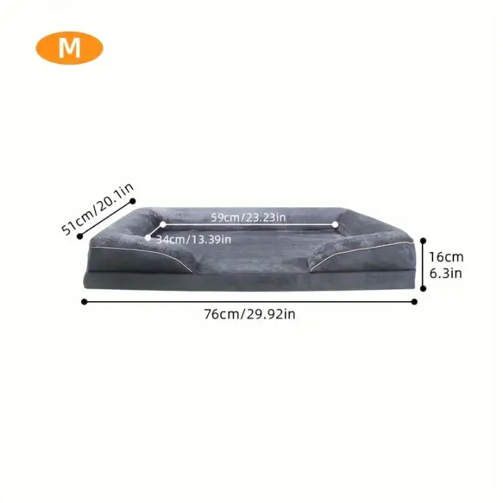 Cama de espuma de Memoria para Perros con superficie de Sherpa suave, sofá para mascotas con Laata lavable, Capa impermeable y Fondo antideslizante - 1