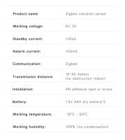 Sensor De Vibración ZigBee Tuya Para El Hogar Inteligente Monitor En Tiempo Real Control Remoto Por App Protección De Seguridad Autodefensa - details 12
